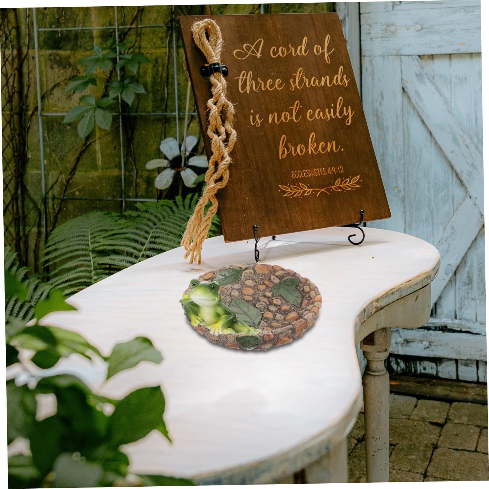 Arredo da giardino Elegante modello di rana in resina, adorabile statuetta, decorazione da giardino Arredo da esterno