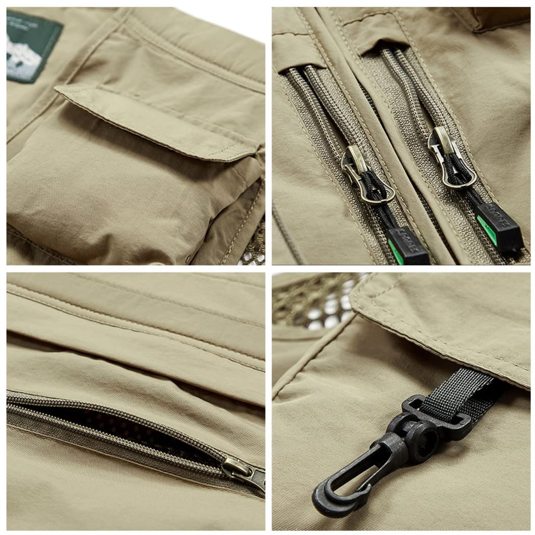Chaleco Multibolsillo para Hombre Chaleco Respirable De Secado Rápido para Verano Chaleco De Pesca para Exteriores Chaqueta De Viaje para Fotografía De Ocio