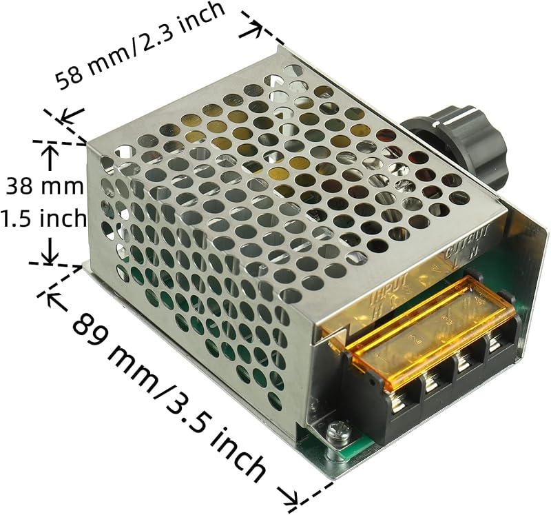 BOJACK 4000W Elektronikus Feszültségszabályozó 220V Motor Fordulatszám Vezérlő