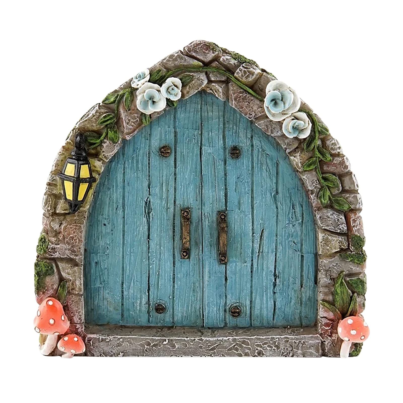 SUCADA Fairy Door for Trees,Miniature Fairy Garden Accessories for Wall and Trees Outdoor Decor (A)
