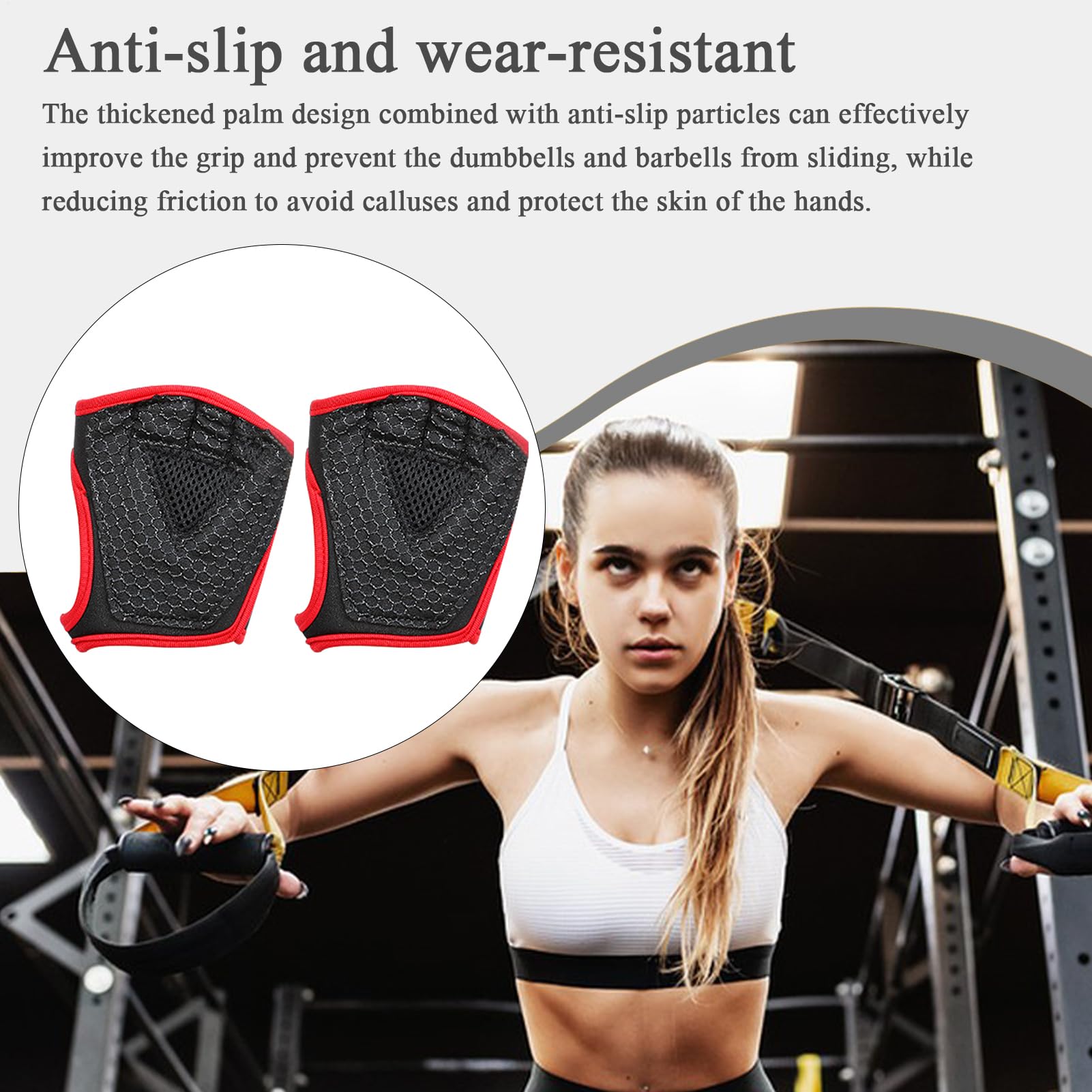 Damskie rękawiczki do ćwiczeń damskie rękawice na siłownię | Mittens Oddychające Half Finger Weight Training Accessories Training Equipment Anti-skid Yoga Protection