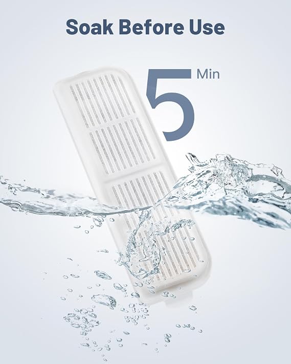 Papettly Cat Water Fountain Filter Replacement, 6 Pack Pet Water Fountain Sponges & Filter Replacement, Reduces Hair & Impurities for Cleaner Water, Dual Filtration System Kit