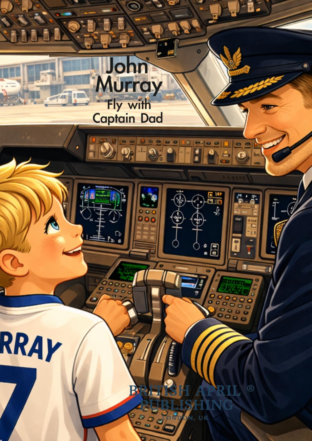 British April Publishing® John Murray - Fly with Captain Dad: Versatile Kids Notebook with Fun Pictures Themed Stories - Spark Children’s Creativity, Independence & Curiosity