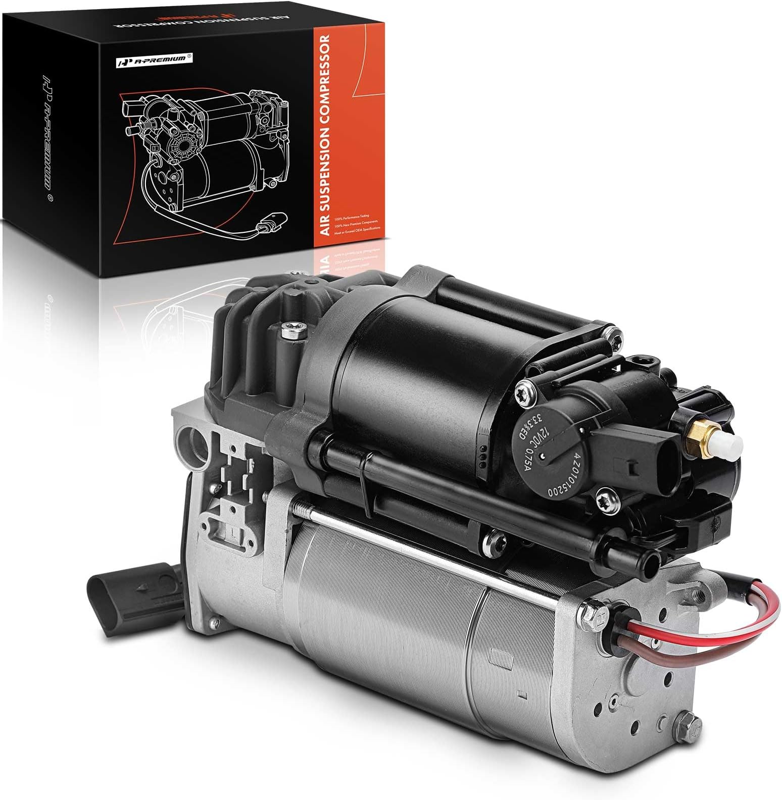 A-Premium Air Suspension Compressor Compatible with Mercedes-Benz W212 W218 CLS400 CLS550 E250 E300 E350 E400 E550 E63 AMG, 13 A, 140 PSI, 24 VDC, Replace# A2123200104