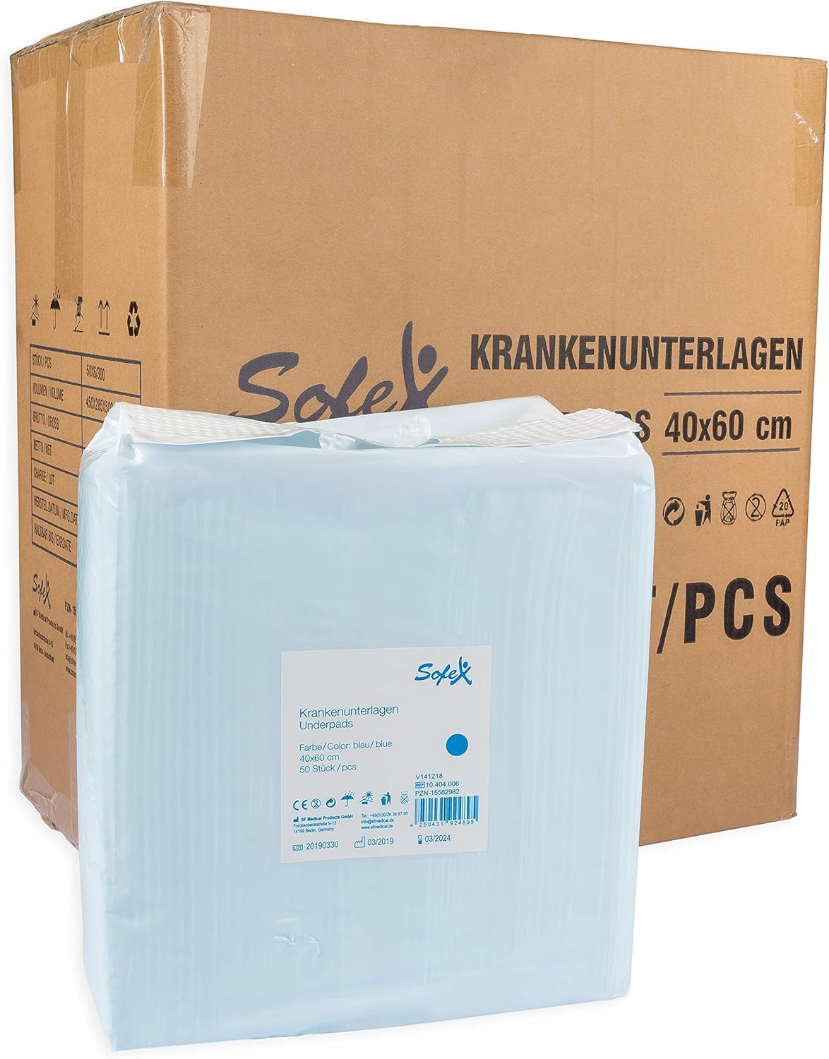 Sofex Traversine Assorbenti Usa e Getta 40×60 cm, 50 Pezzi – 5 Strati, Impermeabili e ad Alta Assorbenza, Protezione per Letto e Assistenza in Caso di Incontinenza