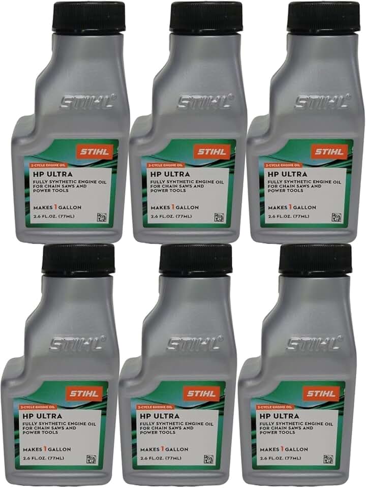 STIHL Óleo para Motor 2-Tempo, 1 Galão, Pacote com 6, Compatível com Quadriciclo e Moto