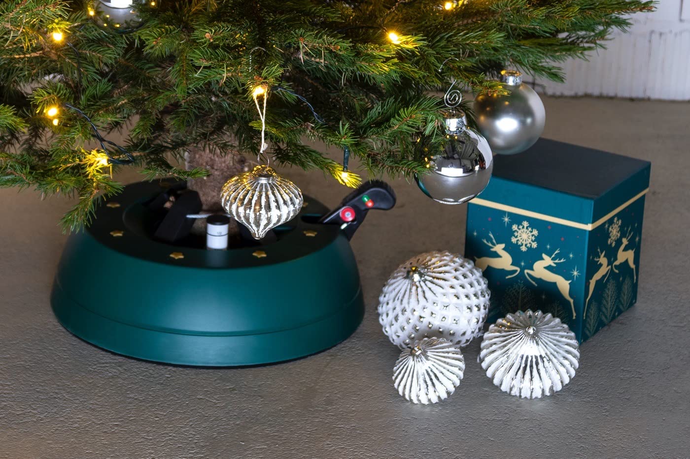 Kunststof kerstboomstandaard Star-max start 2 antraciet 34cm
