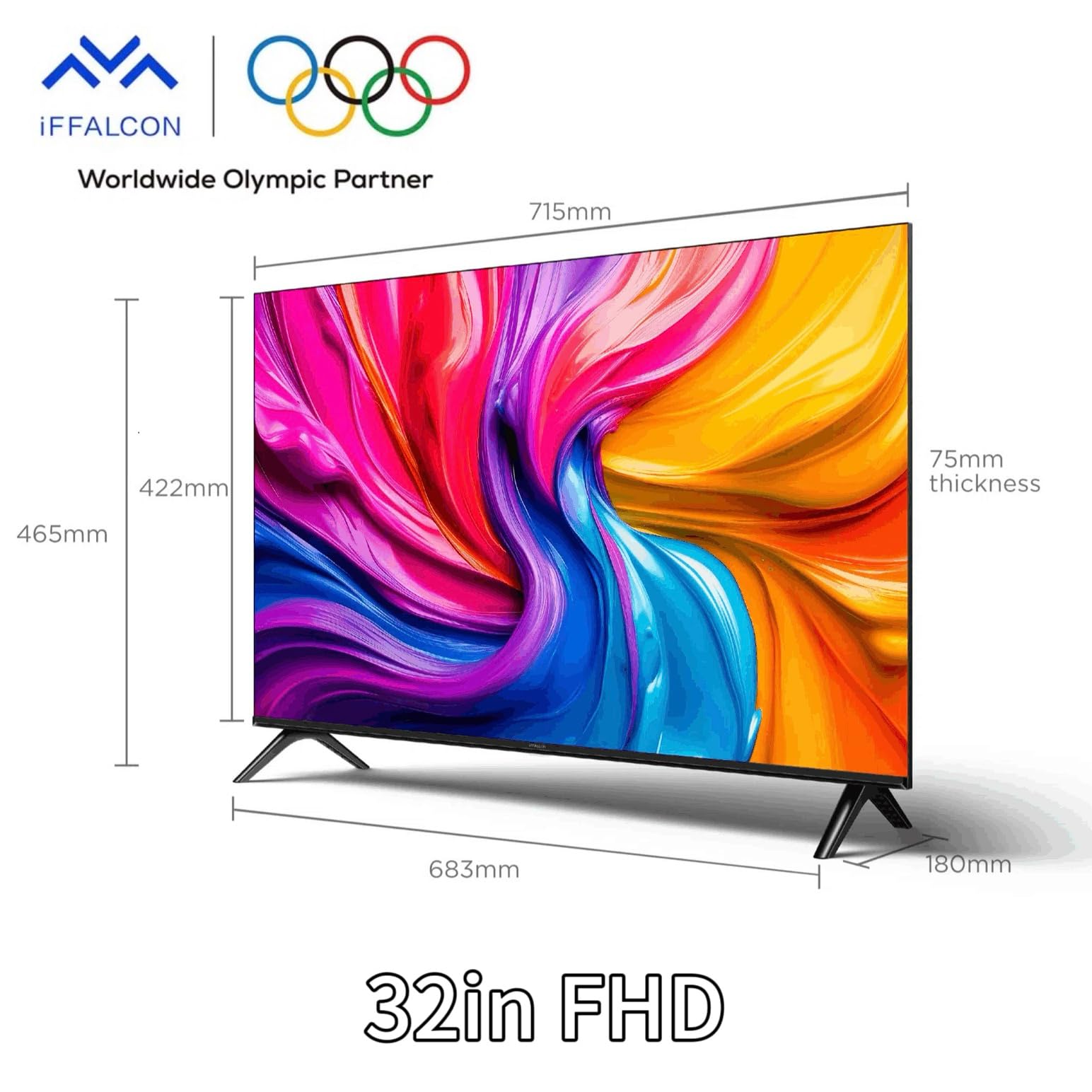 iFFALCON 32H55 Smart TV 32 inch Dolby Audio Google Cast FHD