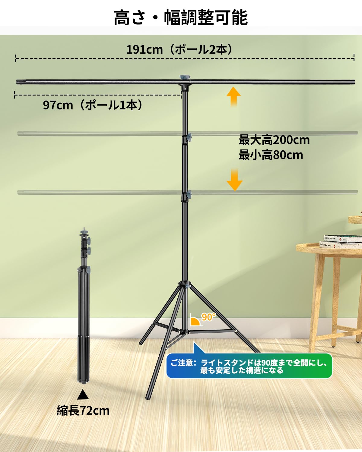 Amazon | Hemmotop Web会議用 グリーンバック クロマキー 背景スタンド 