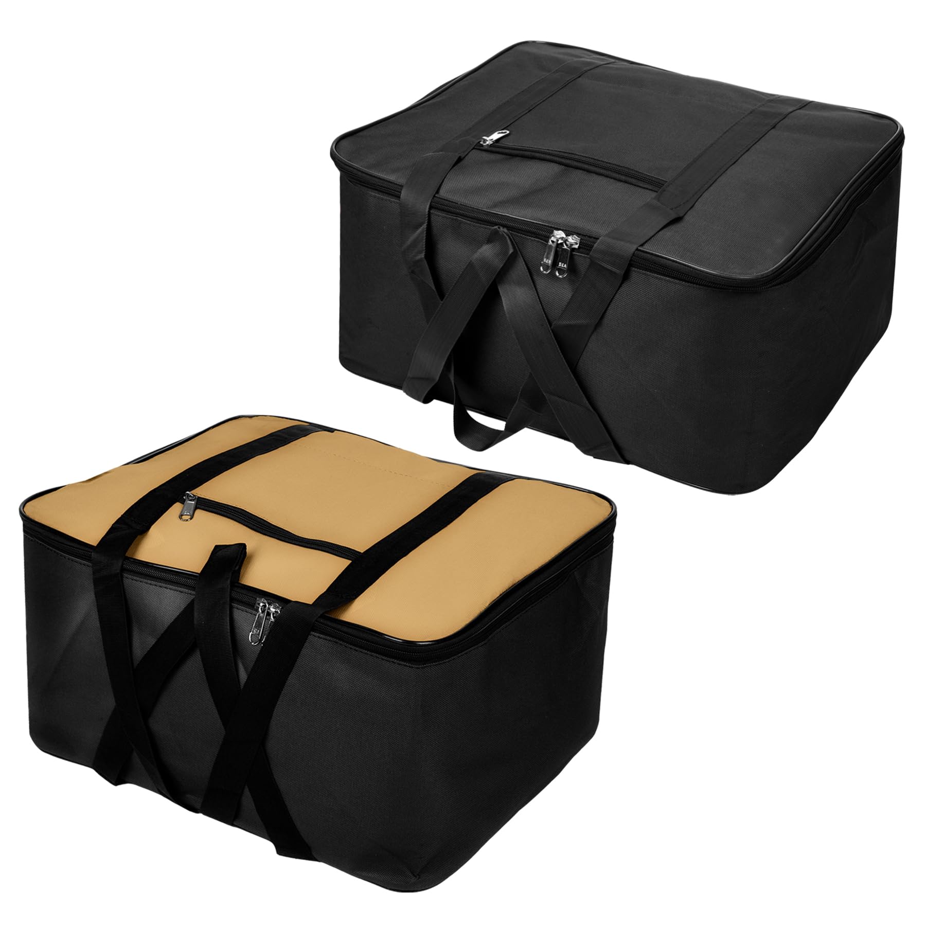 Kuber Industries Storage Bag | Polyster Zip Closure Clothes Storage Bag | Underbed Storage Bag | Wardrobe Organiser with Handle | Large | Pack of 2 | Multi