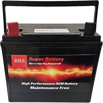 BRS U1 AGM Battery, 12V 300 CCA Group U1 Lawn Tractor, Mower, Generator, UTV, ATV, Ride-On | Sealed, Maintenance-Free, Vibration Resistant, Long-Lasting, Cold-Weather Ready, Arrives Fully Charged