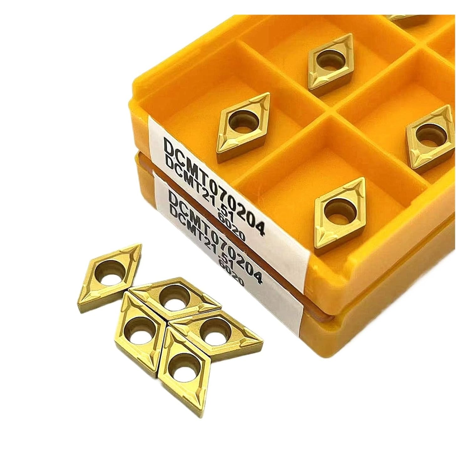 Metal indexable Turning Blade 10PCS DCMT070204 15TF 735 6020 Hard Alloy Internal Turning Tool Metal Lathe Tools Cutting(DCMT070204 6020)