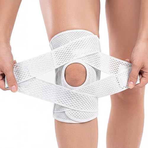 ANAMPION Rodillera Deportivas Ajustable Rodilleras(M | Menisco y Ligamentos con Estabilizadores Laterales y Almohadillas de Rótula para Dolor de Artritis,Correr,Voleibol,Béisbol