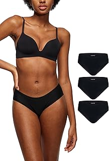 STRAWBERRY WEEKS LEAKPROOF2.0 Seamless Bikini Period Underwear for Women | Period Panties Holds 6 Tampons | Mild Incontinence Leak proof Underwear (XXS/XS, 3-Black)