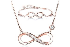 Infinity Necklace Rose Gold and Bracelet Set: A Symbol of Eternal Love