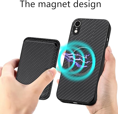 Miniatura 4 de Asuwish Funda de teléfono para iPhone XR 6.1 con protector de pantalla de vidrio templado, delgada y soporte para tarjeta de crédito, accesorios