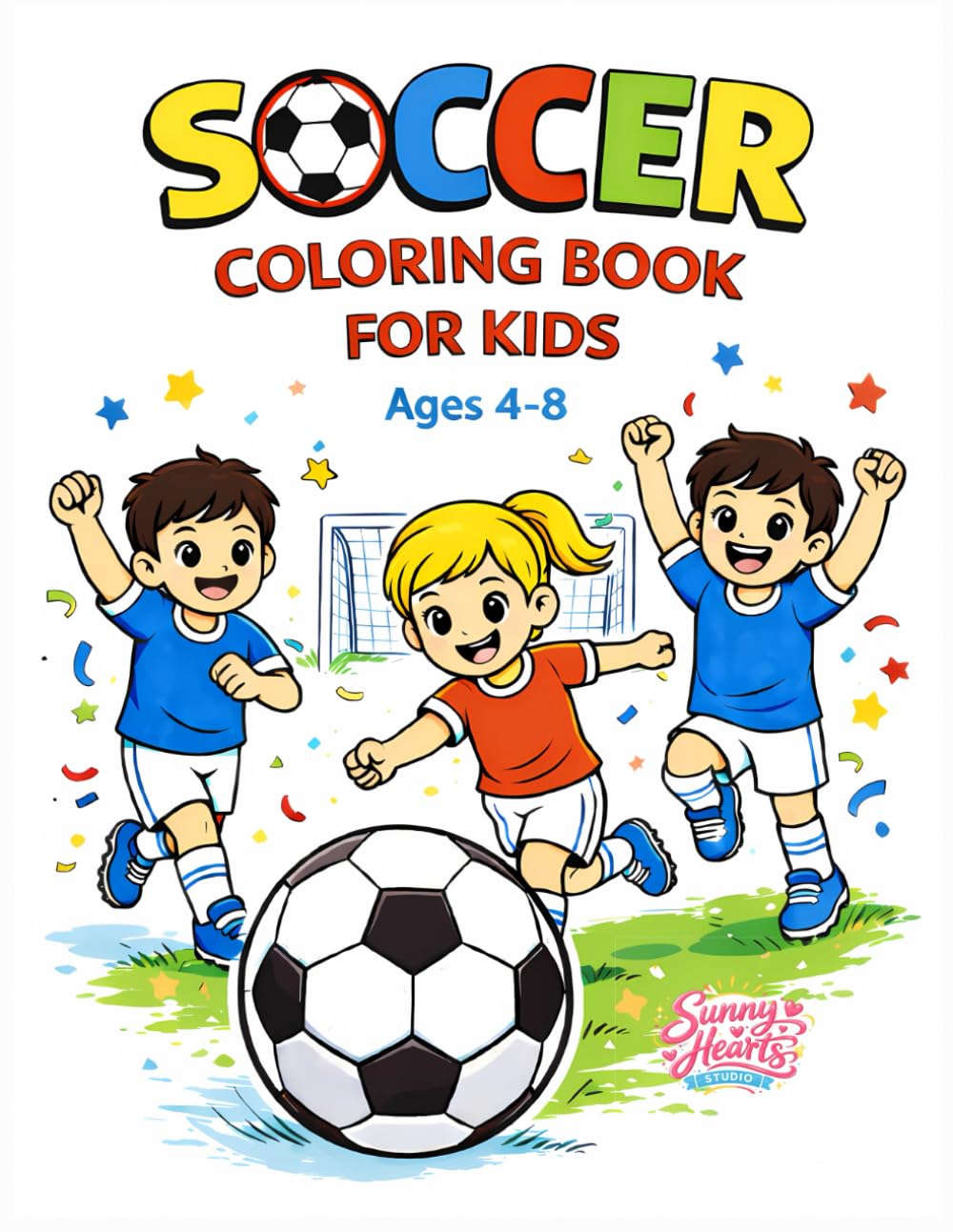 Soccer Coloring Book For Kids: Fun and Easy Coloring Pages for Boys and Girls Ages 4–8