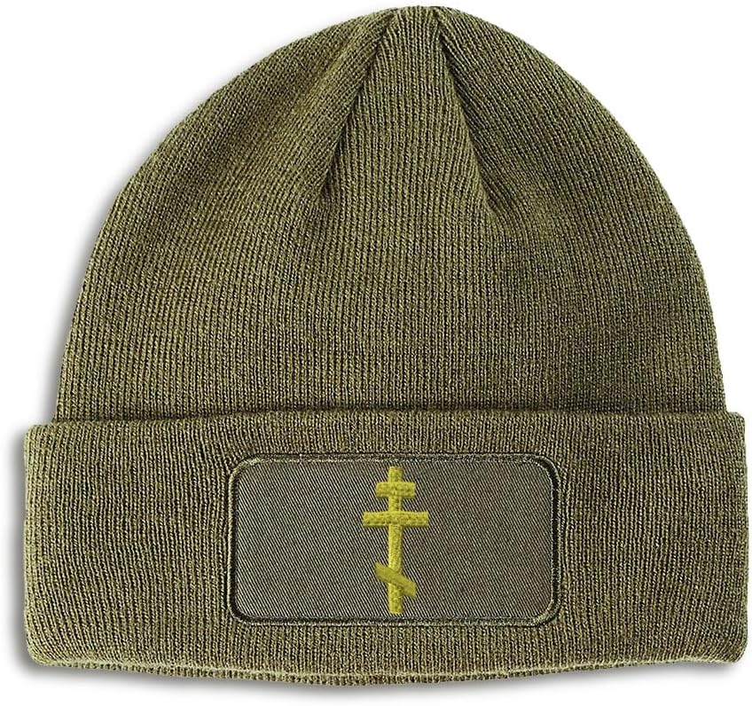 Patch Beanie Russian Orthodox Cross Christ God Jesus Skull Cap Hats for Men & Women Winter Hats One Size