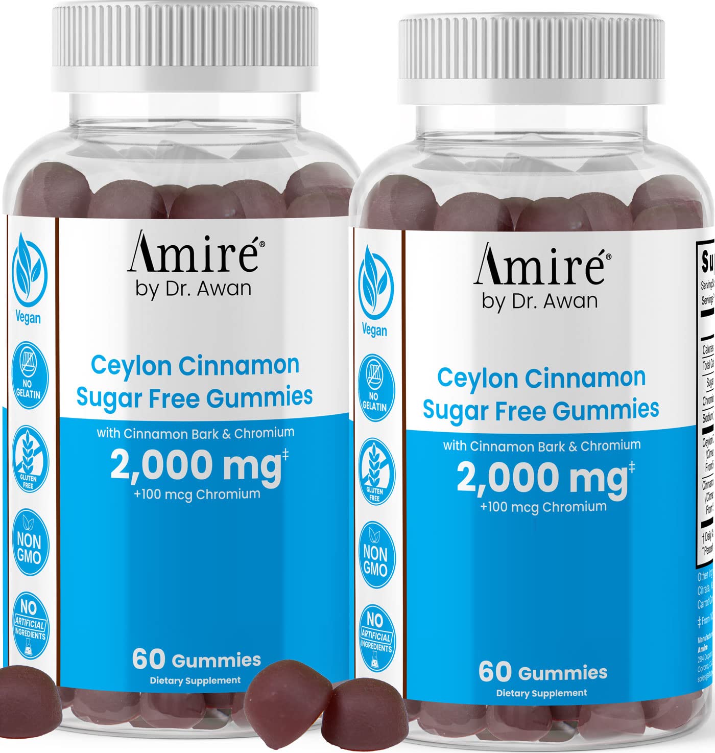 Amire by Dr. Awan Sugar-Free Vegan Ceylon Cinnamon Gummies