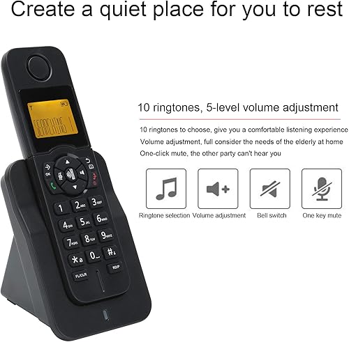 Miniatura 3 de Teléfonos fijos, Teléfono inalámbrico expandible con identificador de llamadasmanos - desvío de llamadasllamadas, pantalla retroiluminada, teclado,