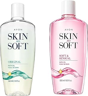 Skin So Soft Bath Oil Bundle – Original Jojoba & Soft & Sensual Argan Body Oils, Moisturizing Shower Oil for Dry Skin, After Shower Skin Softener, Non-Greasy Hydration, 16.9 fl oz Each