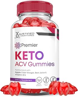 Justified Laboratories Premier Keto ACV Gummies Premier Keto Gummies Advanced 1000MG Apple Cider Vinegar Formulated with Pomegranate Beet Juice Powder B12 Vegan Non GMO 60 Gummys