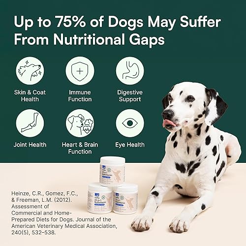 Miniatura 6 de Wuffes Suplemento multivitamínico para perros 23 en 1 para cadera y articulaciones, piel, pelaje y apoyo del sistema inmunológico con Omega 3,