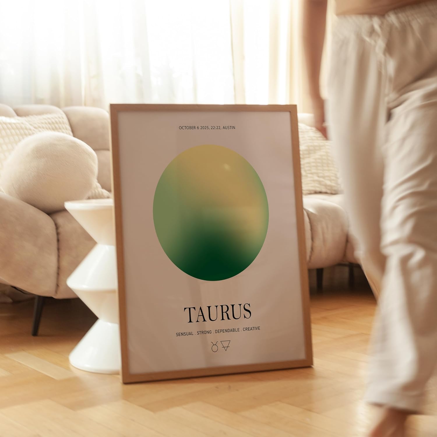 Poster Master Personalized Taurus Print, Customized Zodiac Aura Poster and Canvas, Star Sign Art, Gift for Family, Loved Ones, Friends, Available in 8x10 to 30x40