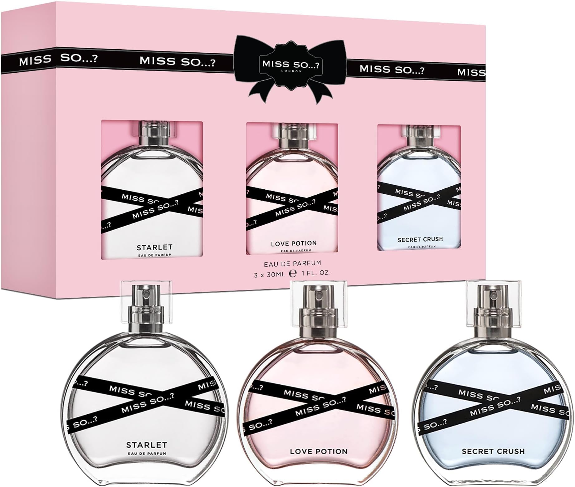 Miss So Set - Perfumes for Women with Floral, Fruity and Vanilla Perfume Notes - 800 Sprays - Gifts for Women - 3 pcs Gift Set