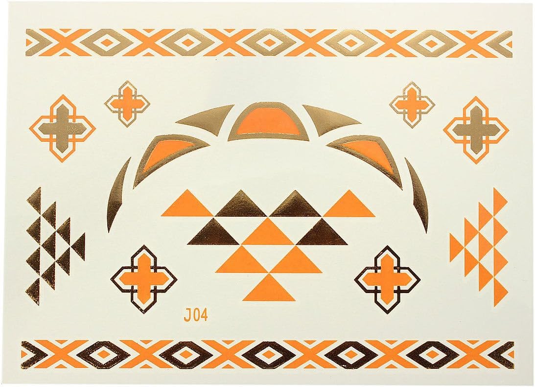 Jewellery-ephemeral TATTOOS Colour Gold Silver and NOIR.notice in French