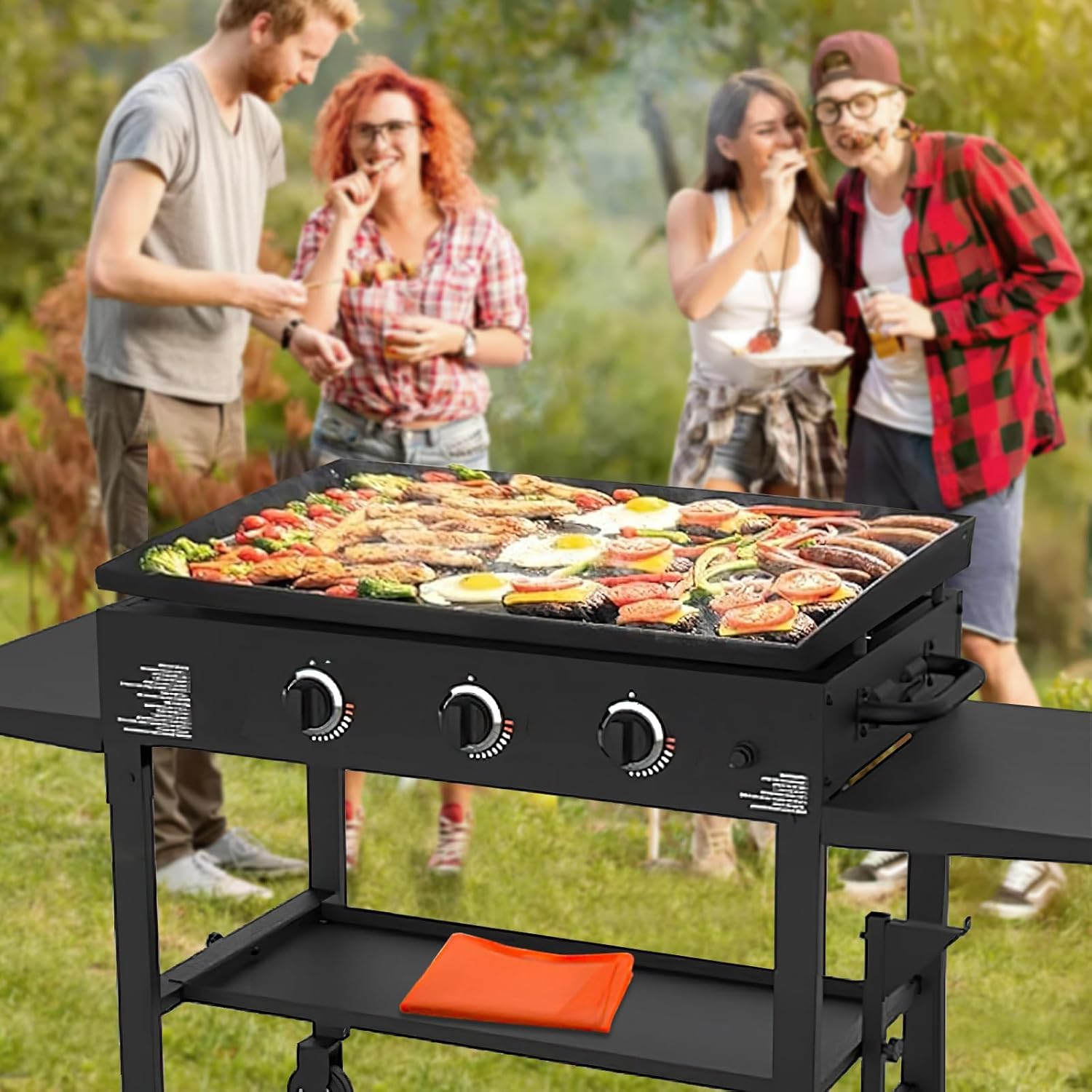 Full-Edge 28" Blackstone Silicone Griddle Cover, Premium Food-Grade Blackstone Griddle Accessories, Reusable Top Protector, Grill Buddy Mat Ideal for All-Season Outdoor Use