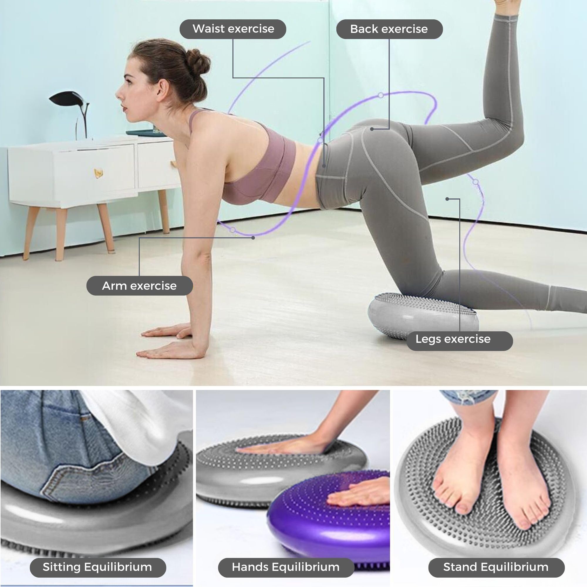 Disco Equilibrio Gonfiabile RFAQK Air Stability - Disco Di Equilibrio