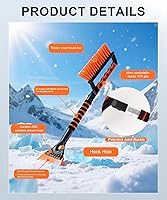 Vista 6 de SINGARO Rascador de Hielo y Cepillo de Nieve para Parabrisas de Coche, Raspador de Nieve para Coche, Necesidades de Nieve de Invierno para Coche