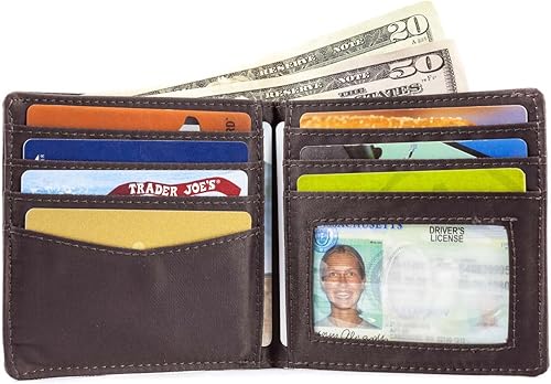 Miniatura 2 de Big Skinny Billetera delgada de dos pliegues para hombre, con capacidad para hasta 35 tarjetas