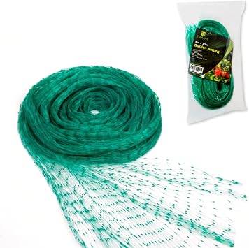 Garden Netting 4m x 10m, Green Nylon Fine Mesh Bird Netting, UV, 1 Net Pack