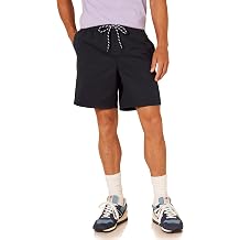 Amazon Essentials Mens 8" Inseam Relaxed-Fit Cotton Drawstring Pull-On Walk Shorts, Summer-Weight