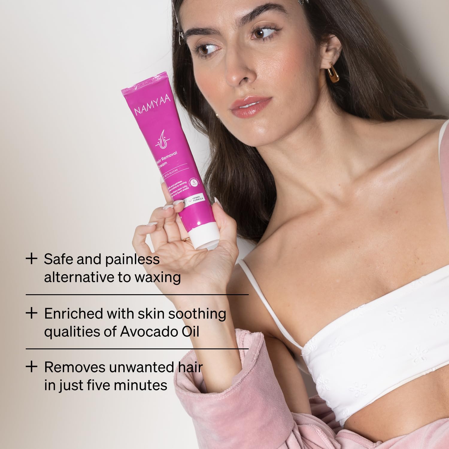 Namyaa Hair Removal Cream For Women 120gram | Suitable For Legs, Underarms, Bikini Line, Arms | Pack of 1 1