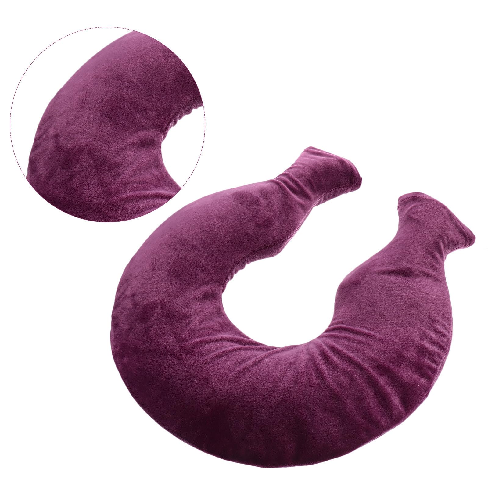 Bolsa de Agua Caliente en Forma Cuello y Hombros, Silicona Removible y Felpa, Diseño a Prueba de Explosiones para Invierno, Adecuado para Viaje y Oficina