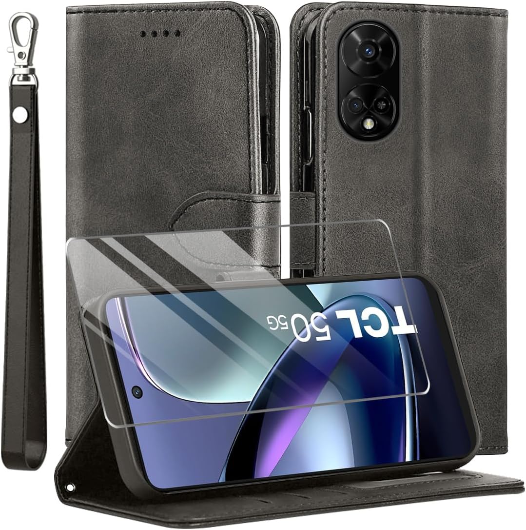 MQERYBV for TCL 50 5G Case and 1 Tempered Glass Screen Protector ...