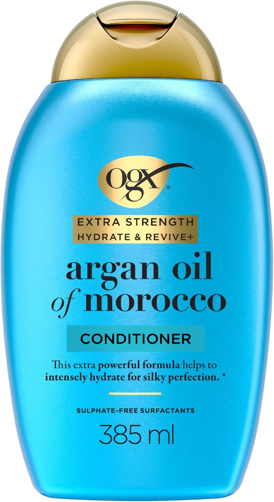 Extra Strength Hydrate & Revive with Argan Oil of Morocco Conditioner, with Silk Proteins, Intensely Hydrates and Locks in Moisture, for Silky Perfection, Sulfate Free, 385ml
