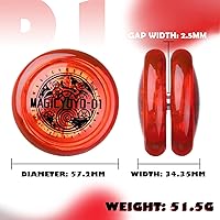 Vista 6 de Looping Yoyo D1 Responsive Yo Yo para niños principiantes, Yoyo de inicio de bucle 2A, fácil de jugar, trucos de cuerda básicos (rojo)