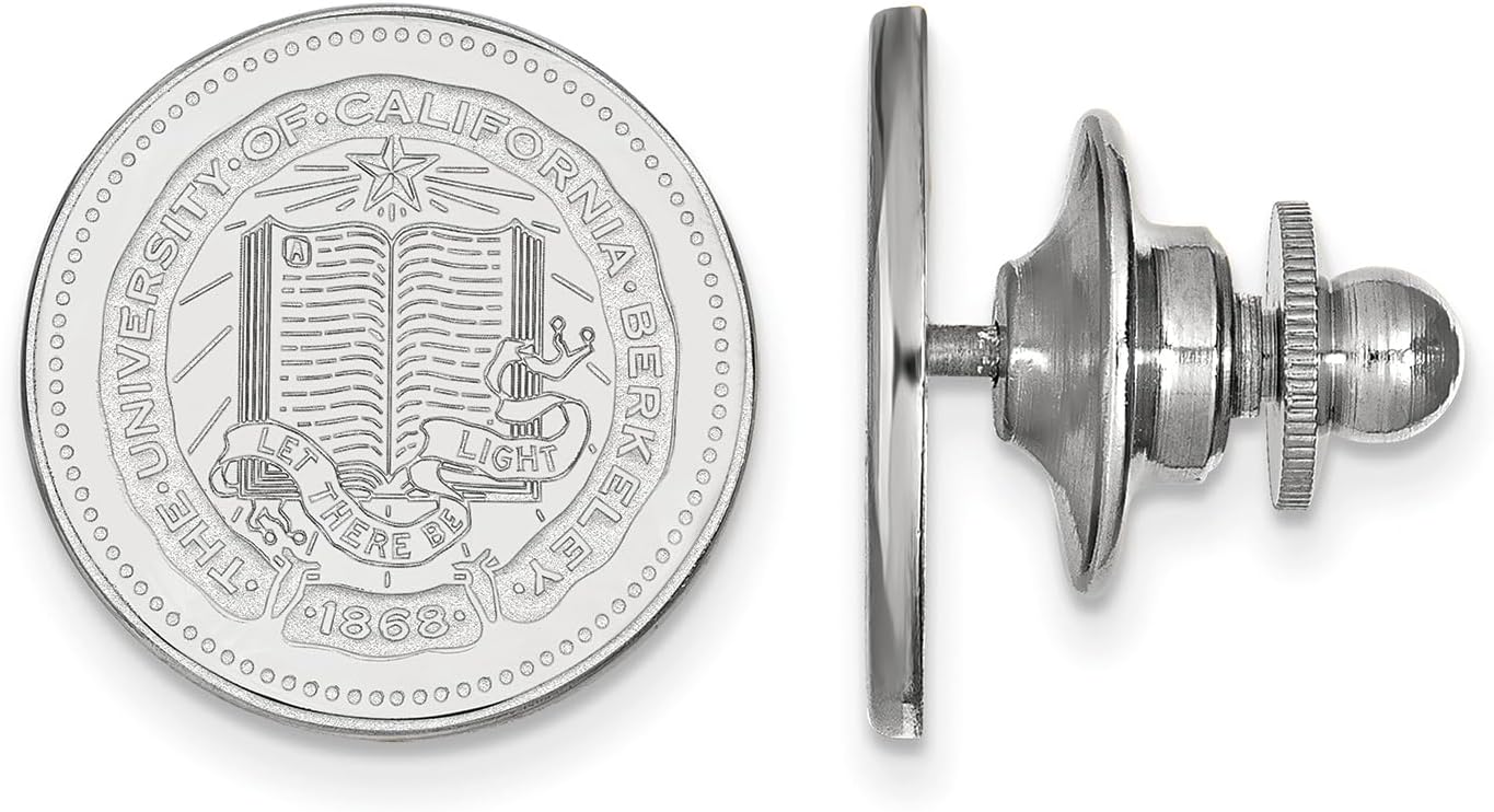 Cal Crest Lapel Pin (14k White Gold)