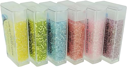 Miniatura 6 de Juego de 6 colores  2.12 oz  Miyuki Delica cuentas de vidrio tamaño 110  colección de primavera, DB055, DB072, DB057, DB147, DB053, DB070 en