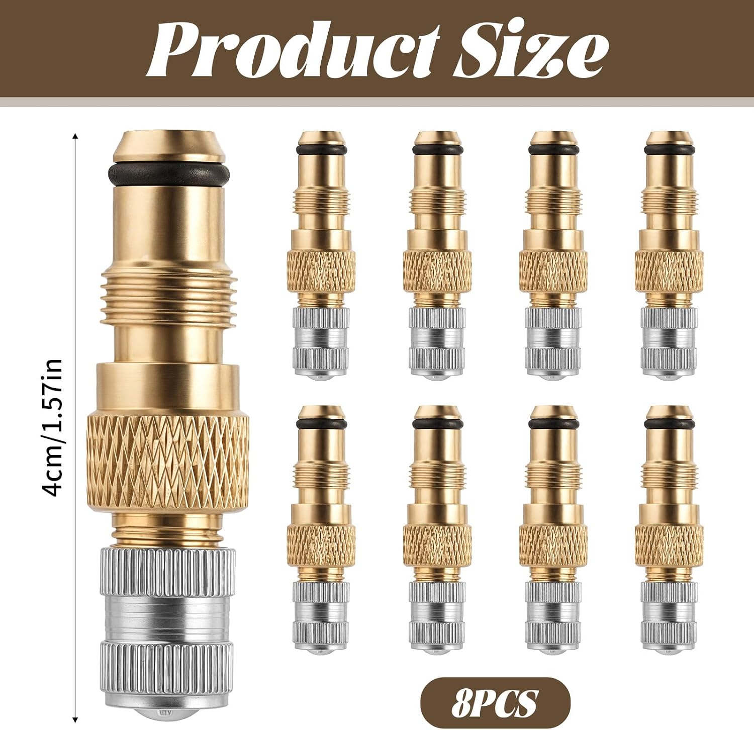 8 Pcs Tractor Air Liquid Valves, TR218A TR618A CH3 Core Housings Replacement Brass Tire Valve Stems Replacement Valve Stem Brass Valves Stem Set