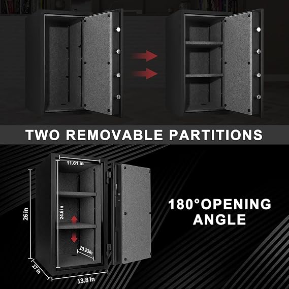 TIGERKING Fireproof Safe with Removable Shelf