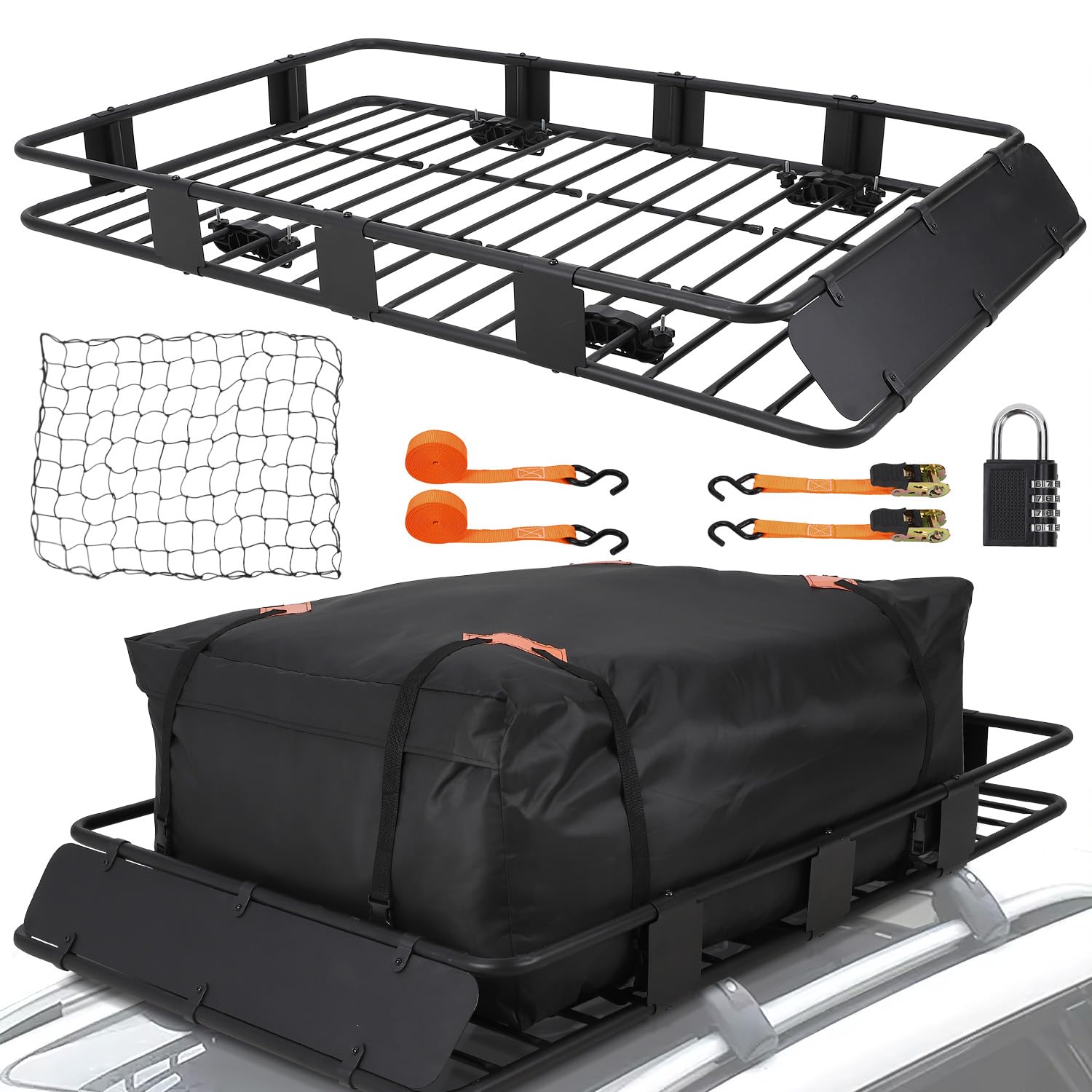Amazon.com: BouPower Rooftop Cargo Basket 64
