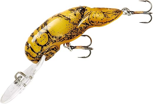 Rebel Lures Original Realistic Crawfish Crankbait Fishing Lure, Natural Tan, Deep Teeny Wee 4-5 ft Depth DTWCRAW