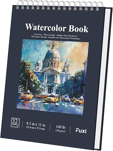 Miniatura 34 de Cuaderno de bocetos de 9 x 12 pulgadas, bloc de bocetos con espiral superior, paquete de 1 bloc de 100 hojas (68 libras/3.53 oz/m² - 100 g/m2)
