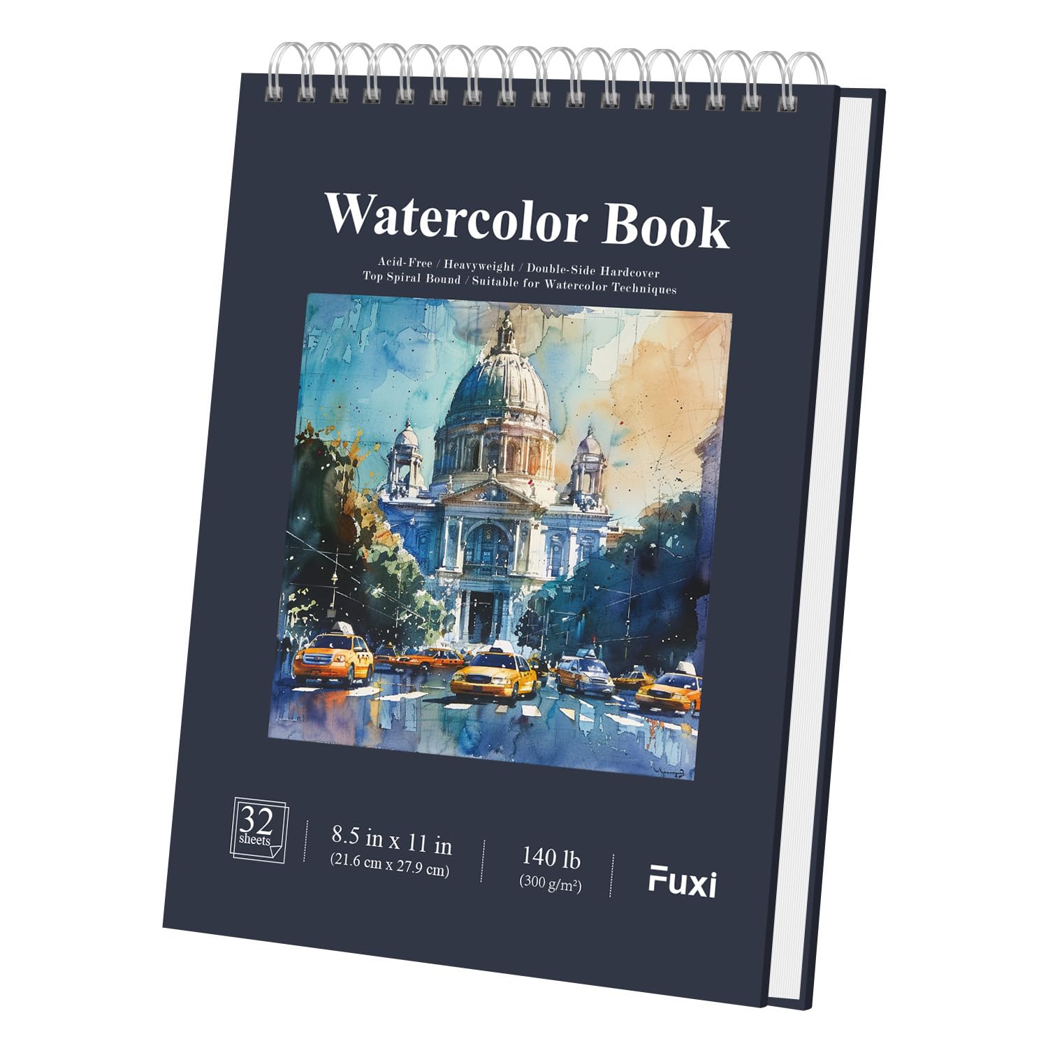 Fuxi Watercolor Sketchbook 8.5' x 11', 140 lb Cold Press