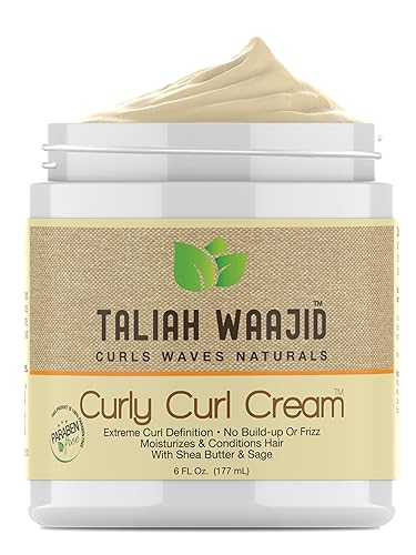 Crema para rizos, ondas y rizado natural, 6 onzas de Taliah Waajid, paquete de de 1